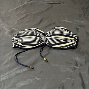 Victoria's Secret Navy and Cream Striped Bikini Top